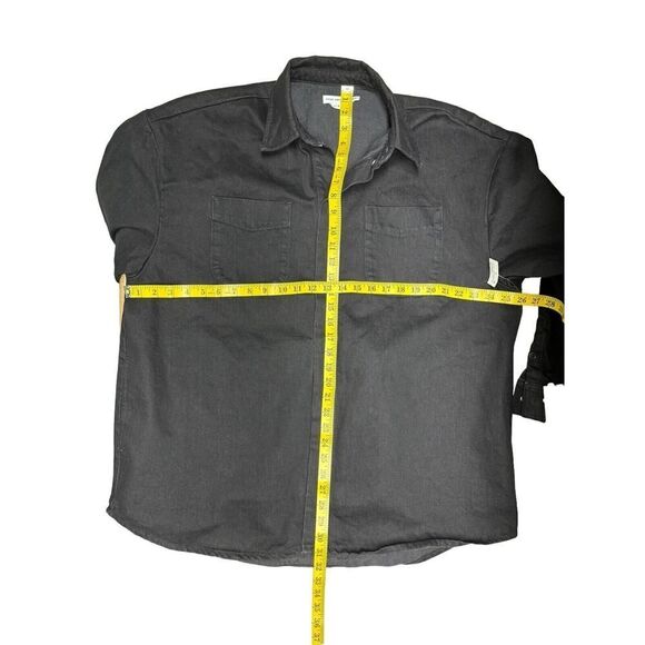 Good American Black Denim Shacket Jacket Oversized Size 1/2 Minimalist GWS999P - Picture 14 of 14